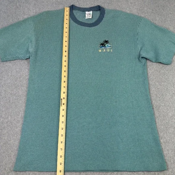 Vintage 80s Cal Cru Tubular TShirt Size XL USA Embroidered Maui Aloha Hawaii - Picture 7 of 8